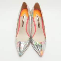 Pre Owned حذاء كعب عالي صوفيا ويبستر جلد مطبوع متعدد الألوان مقاس 41