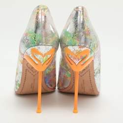 Pre Owned حذاء كعب عالي صوفيا ويبستر جلد مطبوع متعدد الألوان مقاس 41