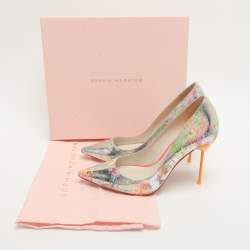 Pre Owned حذاء كعب عالي صوفيا ويبستر جلد مطبوع متعدد الألوان مقاس 41