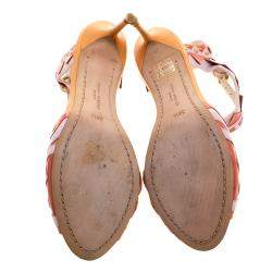 Pre Owned Sophia Webster Multicolor Patent Leather Ankle Straps Sandals Size 36.5