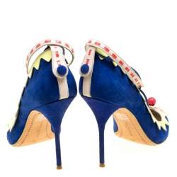 Pre Owned Sophia Webster Multicolor Suede and Leather Remmie Pumps Size 40