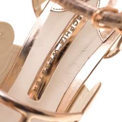 Pre Owned Sophia Webster Metallic Rose Gold Cut Out Leather Birdie Strappy Sandals Size 41