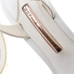 Pre Owned Sophia Webster White Leather Lilico Sandals Size 39.5