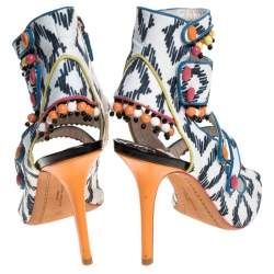 Sophia Webster Multicolor Strappy Leather Beaded Caged Sandals Size 39