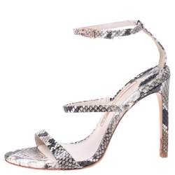Sophia Webster Multi-color Python Embossed Leather Rosalind Ankle Strap Sandals Size 36