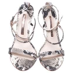 Sophia Webster Multi-color Python Embossed Leather Rosalind Ankle Strap Sandals Size 36