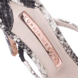 Sophia Webster Multi-color Python Embossed Leather Rosalind Ankle Strap Sandals Size 36