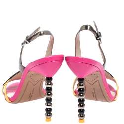 Sophia Webster Multicolor Leather And Patent Oprah Hot Stepper Sandals Size 38
