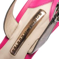 Sophia Webster Multicolor Leather And Patent Oprah Hot Stepper Sandals Size 38