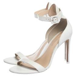Pre Owned Sophia Webster White Leather Nicole Sandals Size 38