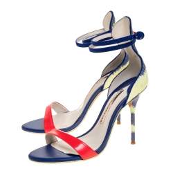 Sophia Webster Multicolor Patent And Canvas Nicole Sandals Size 36.5