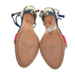 Sophia Webster Multicolor Patent And Canvas Nicole Sandals Size 36.5