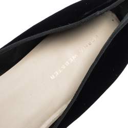 Sophia Webster Black Embroidered Velvet Bibi Butterfly Pointed Toe Ballet Flats Size 41