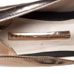 Sophia Webster Metallic Rose Gold Leather Coco Flamingo Pointed Toe Pumps Size 39