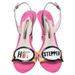 Pre Owned صندل سوفيا ويبستر "اوبرا هوت ستيبر" جلد لامع و جلد متعدد الألوان مقاس 37