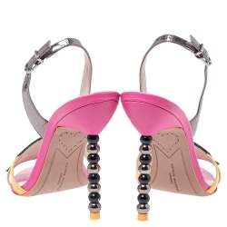 Pre Owned صندل سوفيا ويبستر "اوبرا هوت ستيبر" جلد لامع و جلد متعدد الألوان مقاس 37