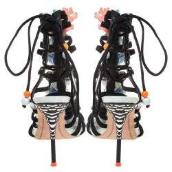 مملوكة مسبقًا صندل سوفيا ويبستر ملتف حول الكاحل ليليكو أندرواتر سويدي وجلد لامع متعدد الألوان مقاس 35.5