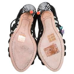 مملوكة مسبقًا صندل سوفيا ويبستر ملتف حول الكاحل ليليكو أندرواتر سويدي وجلد لامع متعدد الألوان مقاس 35.5