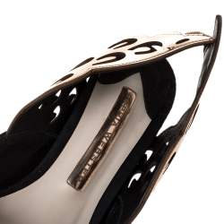 Sophia Webster Black Suede Angelo Slingback Pointed Toe Sandals Size 36