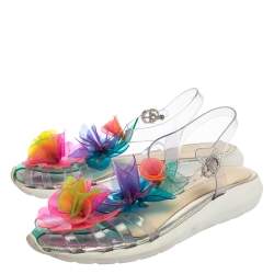 مملوكة مسبقًا Sophia Webster Multicolor PVC  Jumbo Lilico T Strap Sandals Size 41
