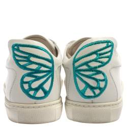 Pre Owned Sophia Webster White Leather Bibi Butterfly Sneakers Size 39.5