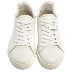 Pre Owned Sophia Webster White Leather Bibi Butterfly Sneakers Size 39.5