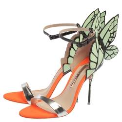   Sophia Webster Multicolor Patent Leather Chiara Butterfly Ankle Cuff Sandals Size 37