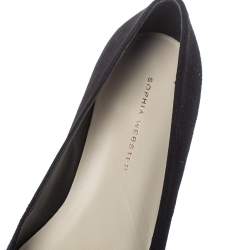 Pre Owned Sophia Webster Black Suede Bibi Butterfly Pointed Toe Ballet Flats Size 37