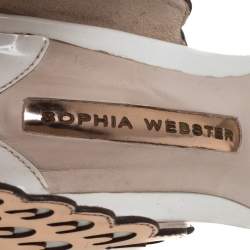 Pre Owned Sophia Webster Gold Leather Evangeline Sandals Size 40