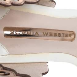 Pre Owned Sophia Webster Gold Patent Leather Evangeline Sandals Size 37
