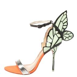 Sophia Webster Multicolor Patent Leather Chiara Butterfly Sandals Size 39.5