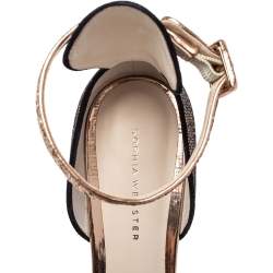 Pre Owned Sophia Webster Gold/Bronze Nicole Ankle Strap Sandals Size 41