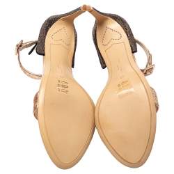 Pre Owned Sophia Webster Gold/Bronze Nicole Ankle Strap Sandals Size 41