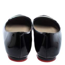 Pre Owned Sophia Webster Black Patent Leather Boss Lady Ballet Flats Size 40