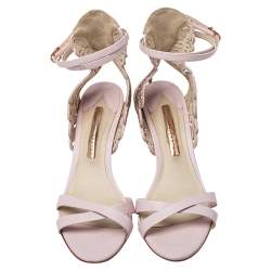 Pre Owned Sophia Webster Pink Leather Ankle Strap Sandals Size 38