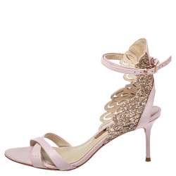 Pre Owned Sophia Webster Pink Leather Ankle Strap Sandals Size 38