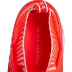 Pre Owned Sophia Webster Orange Knit Fabric Fly By Low Top Sneakers Size 40