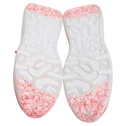 Pre Owned Sophia Webster Orange Knit Fabric Fly By Low Top Sneakers Size 40