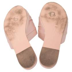 Pre Owned Sophia Webster Pink Satin Lilico Flats Size 37.5