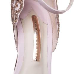 Pre Owned Sophia Webster Pink Leather Evangeline Open Toe Ankle Strap Sandals Size 40