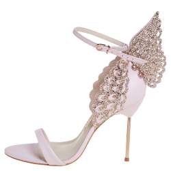 Pre Owned Sophia Webster Pink Leather Evangeline Open Toe Ankle Strap Sandals Size 40
