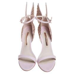 Pre Owned Sophia Webster Pink Leather Evangeline Open Toe Ankle Strap Sandals Size 40