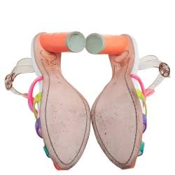 Pre Owned Sophia Webster Multicolor PVC Rosa Ankle Strap Sandals Size 36