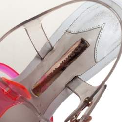 Pre Owned Sophia Webster Multicolor PVC Rosa Ankle Strap Sandals Size 36