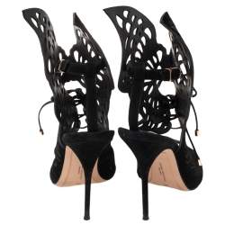 Pre Owned Sophia Webster Black Suede Electra Booties Size 39