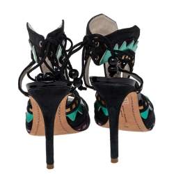 Pre Owned Sophia Webster Multicolor Suede And Patent Leather Riko Cut Out Sandals Size 40