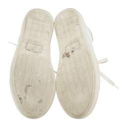 Pre Owned Sophia Webster Silver Leather Bibi Butterfly Low Top Sneakers Size 39.5