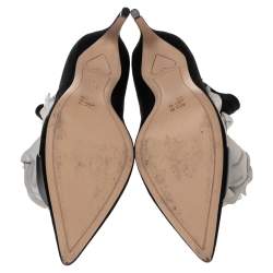 Pre Owned Sophia Webster Black Suede Jumbo Lilico Pointed Toe Ankle Boots Size 40.5