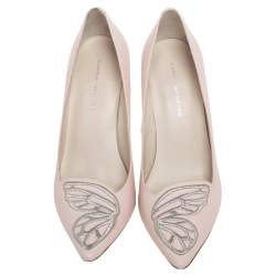 Sophia Webster Pink Leather Bibi Butterfly Pointed Toe Pumps Size 38