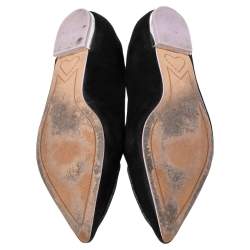 Sophia Webster Black Suede Bibi Butterfly Pointed Toe Ballet Flats Size 38.5